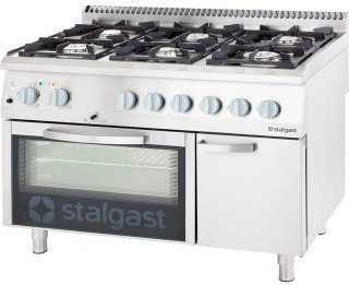 Kuchnia Gazowa 6-Palnikowa + Piekarnik Elektryczny 39,5kW G30 Stalgast 9718130