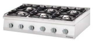 Kuchnia Gazowa Gastronomiczna 6-Palnikowa 36,5kW Gaz Butlowy Stalgast 9707230