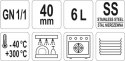 Pojemnik Stalowy Gastronomiczny Gn 1/1 H=40 Mm Yato Yg-00251