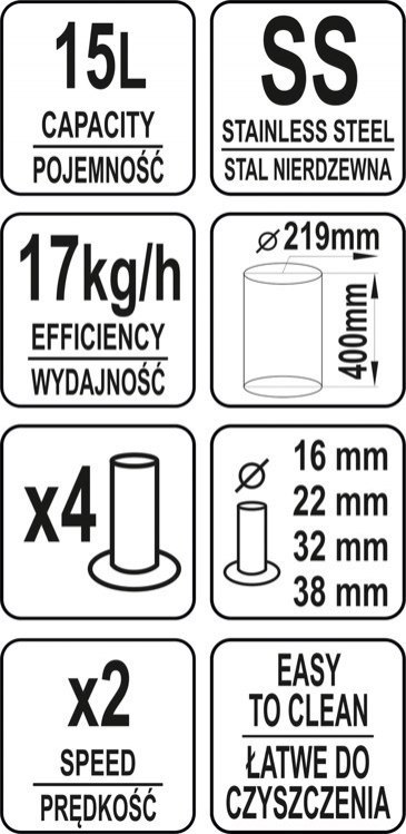 Nadziewarka do Kiełbas 15l - Nierdzewna Yato YG-03380