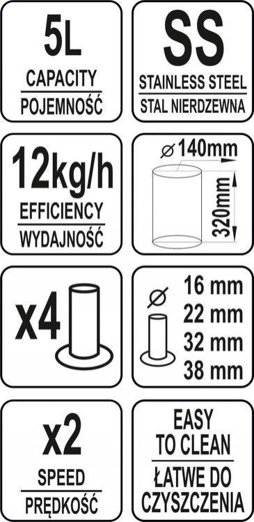 Nadziewarka Do Kiełbas 5l Yato Yg-03360 - Doskonała Do Domowych Wędlin