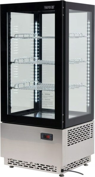 Witryna chłodnicza ekspozycyjna pionowa czarna 78 l 43x39x98 cm Yato YG-05060
