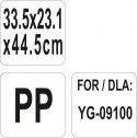 Pojemnik Do Wózka Czarny Z Polipropylenu 33.5x23.1x44.5 Cm Yato YG-09105