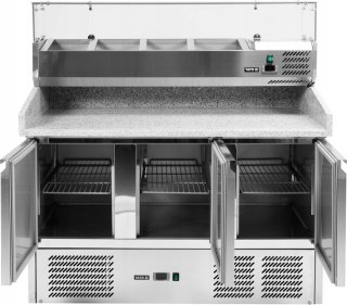 Stół chłodniczy do pizzy z granitowym blatem i nadstawką 6x GN 1/4 Yato YG-05305