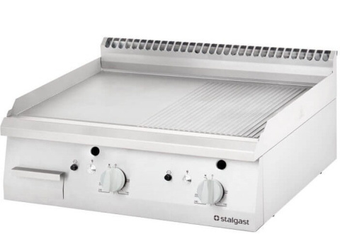 Płyta grill gazowy gładki 800x700 G20 Stalgast