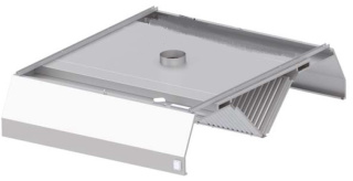 Okap Gastronomiczny Ze Stali 400x180 Centralny Trapezowy Stalgast