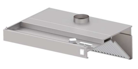 Okap Gastronomiczny Ze Stali 250x90 Przyścienny Skośny Stalgast