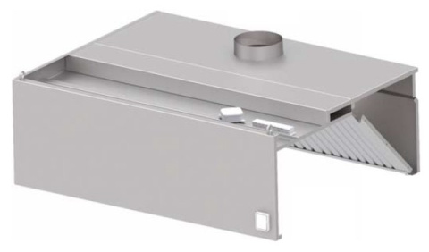 Okap Gastronomiczny Ze Stali 250x120 Przyścienny Skrzyniowy Stalgast