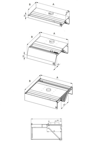 Okap Gastronomiczny Ze Stali 420x180 Centralny Trapezowy Stalgast