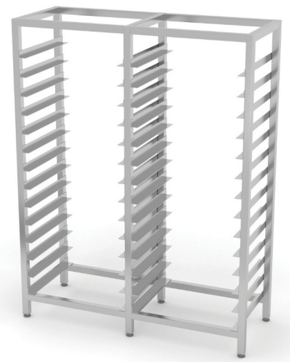 Regał Nierdzewny Gastronomiczny na Blachy 20x600x400 mm Polgast 370610