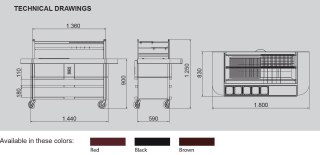 Grill opalany węglem KOPA Robata R120 ST