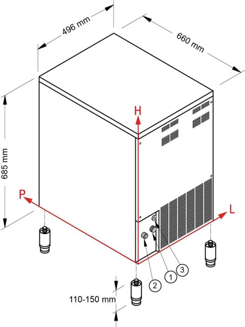 Łuskarka do lodu,111kg/24h,19kg zasob,470W,A,NTF