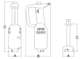 Mikser ręczny Storm ramię 16 cm max 15 l | Sirman