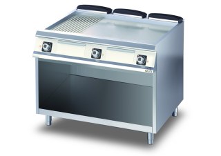 Płyta grillowa elektryczna, 1/3 ryflowana, 2/3 gładka, na podstawie, 16,2 kW, Diamante 700, D76/10FTE1/3R, Olis