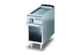 Płyta grillowa elektryczna, chromowana, ryflowana, na podstawie, 5,4 kW, Diamante 700, D72/10FTECR, Olis