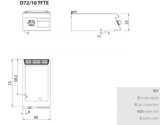 Płyta grillowa elektryczna, gładka, bez podstawy, 5,4 kW, Diamante 700, D72/10TFTE, Olis