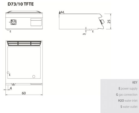 Płyta grillowa elektryczna, gładka, bez podstawy, 7,5 kW, Diamante 700, D73/10TFTE, Olis