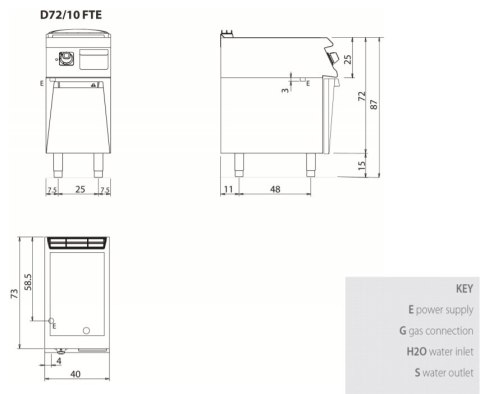 Płyta grillowa elektryczna, ze stali nierdzewnej, gładka, na podstawie, 5,4 kW, Diamante 700, D72/10FTEA, Olis