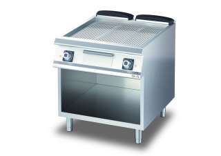 Płyta grillowa elektryczna, ze stali nierdzewnej, ryflowana, na podstawie, 10,8 kW, Diamante 700, D74/10FTEAR, Olis