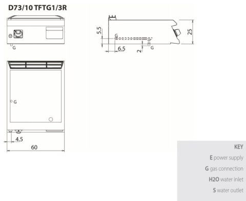 Płyta grillowa gazowa 1/3 ryflowana, 2/3 gładka, bez podstawy, 9 kW, Diamante 700, D73/10TFTG1/3R, Olis