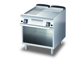 Płyta grillowa gazowa 1/3 ryflowana, 2/3 gładka, na podstawie, 12 kW, Diamante 700, D74/10FTG1/3R, Olis