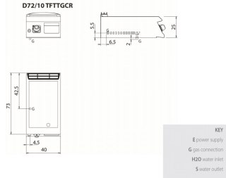 Płyta grillowa gazowa, chromowana, ryflowana, bez podstawy, 6 kW, Diamante 700, D72/10TFTTGCR, Olis