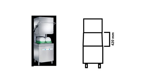 Zmywarka kapturowa, 2 dozowniki, HOONVED HSP 550