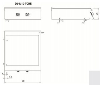 Bemar elektryczny, 5,4 kW, 2x GN1/1 + 2x GN1/3, bez podstawy, Diamante 90, Olis