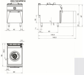 Kuchnia WOK na podstawie, 10 kW, Diamante 90, Olis