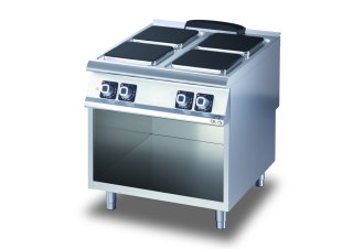 Kuchnia elektryczna 4-palnikowa, na podstawie, 16 kW, kwadratowe palniki, 16 kW, Diamante 90, Olis