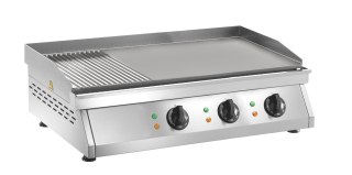 Płyta Grillowa Elektryczna 1/3 Ryflowana 2/3 Gładka 9000W Amitek 6050011