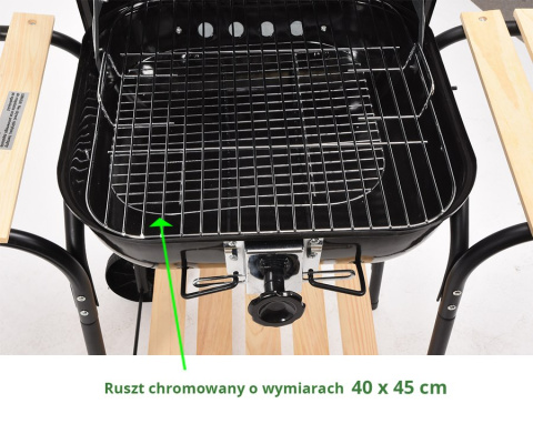 Grill węglowy z regulowanym rusztem | Lund