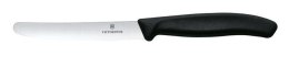 Victorinox Swiss Classic Nóż do pomidorów, zaokrąglony czubek, ząbkowany, 11 cm, czarny