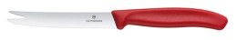 Victorinox Swiss Classic Nóż do sera i kiełbasy, ostrze ząbkowane, 11 cm, czerwony