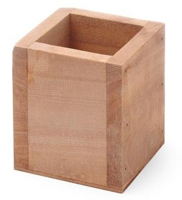 Drewniany pojemnik na sztućce 8x8 cm | Hendi