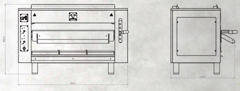 Grill do steków, elektryczny, 10 kW, Hereford-E, WeGrillandMore