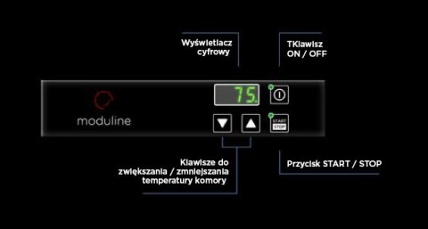 Urządzenie do statycznego utrzymywania ciepła 8+8x GN2/1 (16+16x GN1/1), sterowanie elektroniczne, Moduline