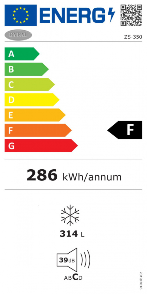 Zamrażarka skrzyniowa 317L Byfal ZS-350