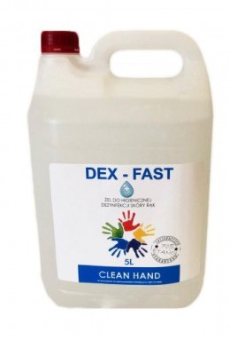 Żel do higienicznej dezynfekcji skóry rąk Dex-Fast | 5 litrów | od ręki | RQ