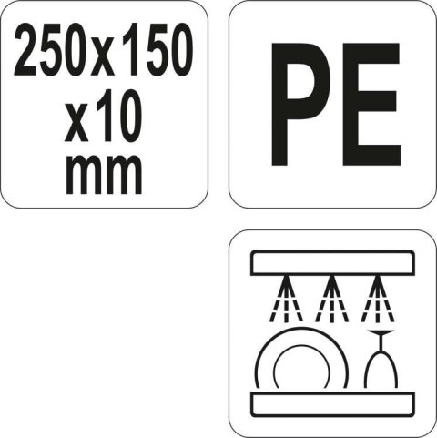 Profesjonalna Deska Do Krojenia Kuchenna 250x150 Biała Yato Yg-02150