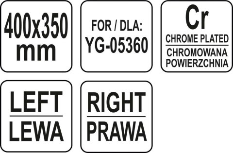 Półka Zapasowa Do Witryny 400x350 Yato Yg-05418