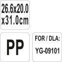 Pojemnik do wózka szary z polipropylenu 26.6x20x31 cm | Yato YG-09106