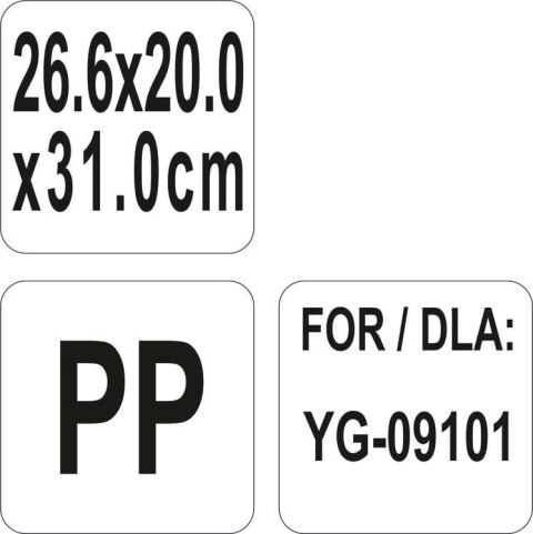 Pojemnik Do Wózka Szary Z Polipropylenu 26.6x20x31 Cm Yato Yg-09106