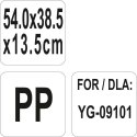 Pojemnik do wózka szary z polipropylenu 54x38.5x13.5 cm | Yato YG-09102