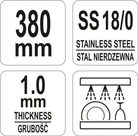 Szpatuła Cukiernicza Wąska 255/385 Mm Yato Yg-02410