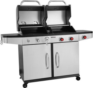 Grill gazowo-węglowy nierdzewny 8,2 kW Yato YG-20030
