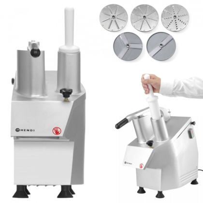 Elektryczna krajalnica do warzyw z zestawem 5 tarcz tnących + GRATIS Hendi 231807