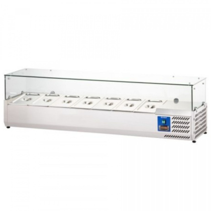 Witryna Chłodnicza Gastronomiczna Nadstawka z Szybą 1600 mm 7x GN 1/3