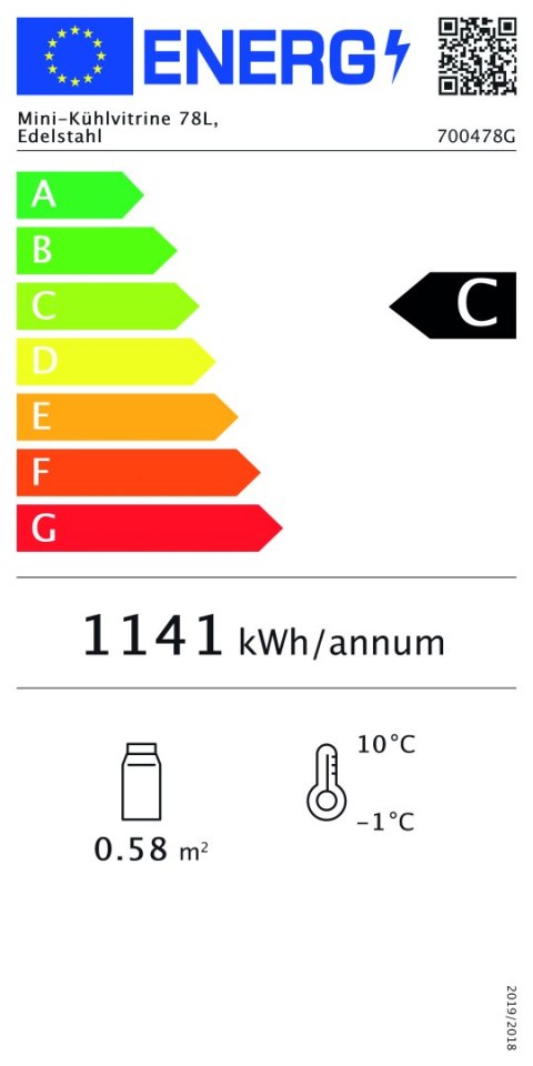 Witryna Chłodnicza Na Ciastka 78l 43x39x99 Srebrna Bartscher 700478g