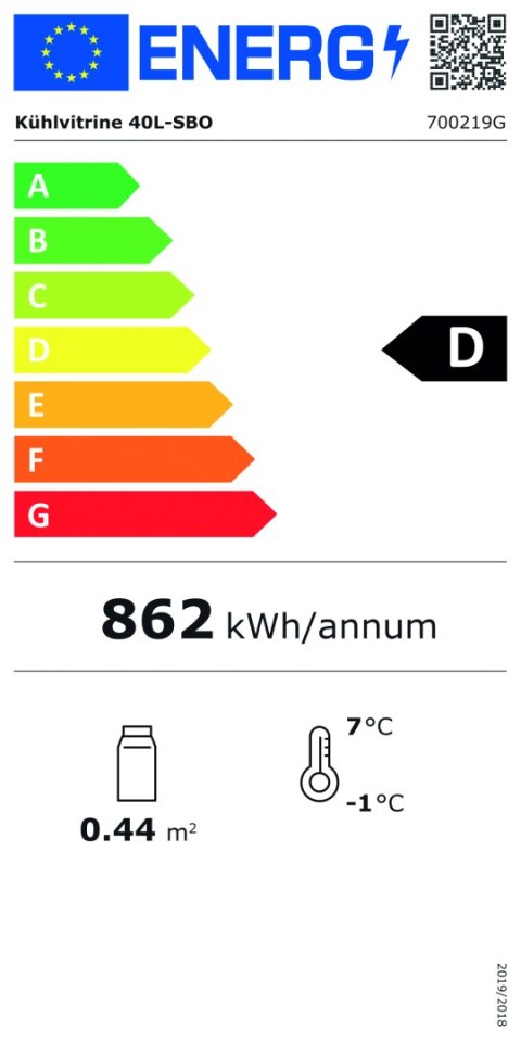 Witryna Chłodnicza Na Ciastka Kanapki Sałatki 40l 0-6°C Bartscher 700219g